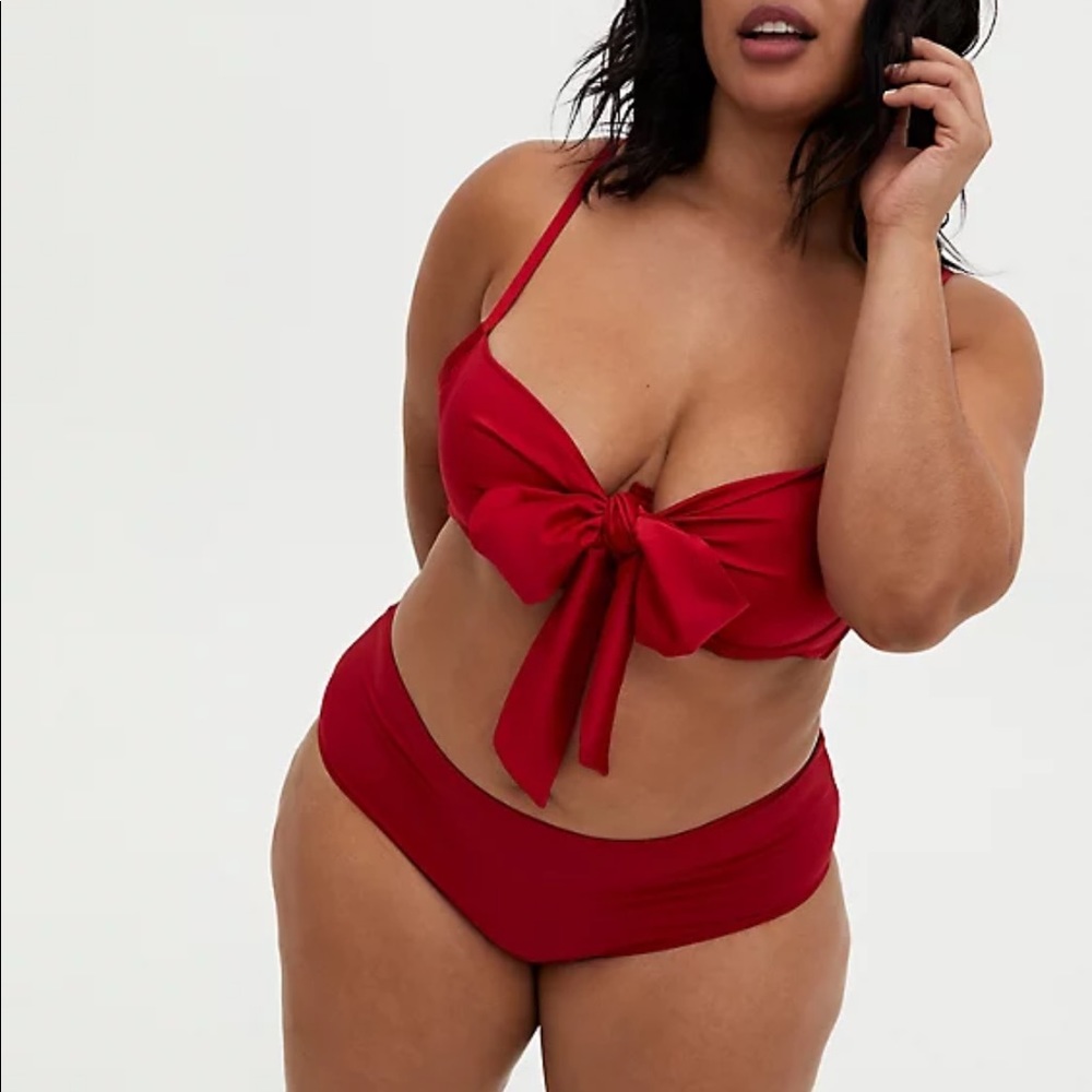 Torrid Satin Bow Bralette & Panty Set